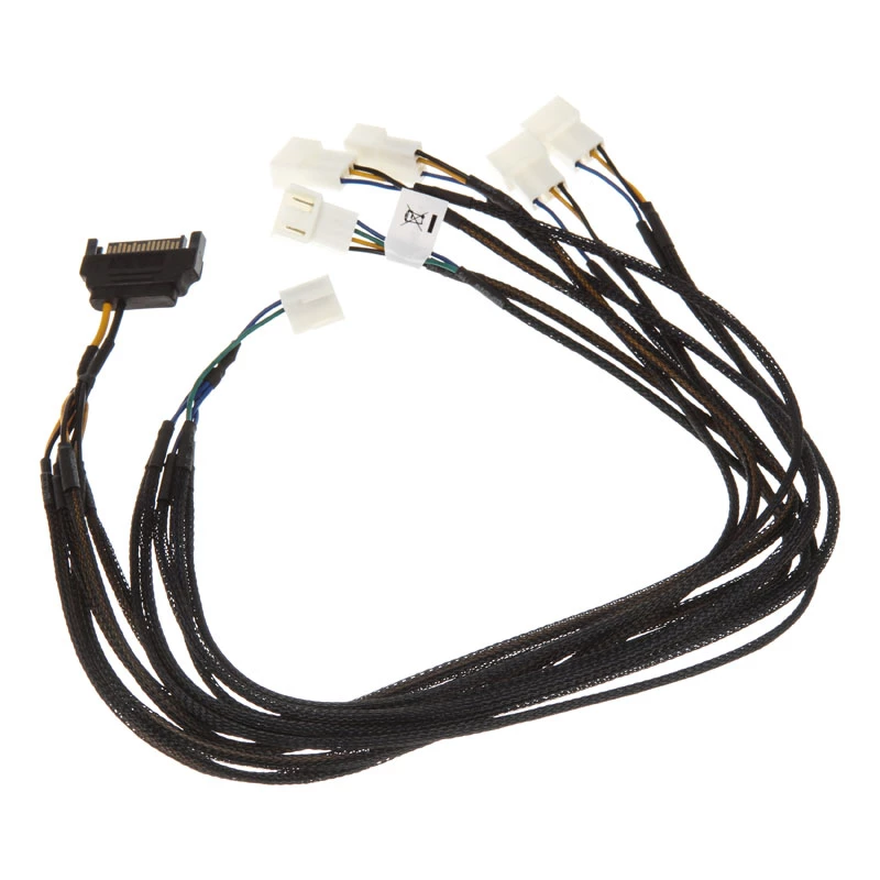 Akasa Flexa FP5S PWM jaoturkaabel (5 ventilaatorit) – varjestatud, 45 cm (AK-CBFA07-45)