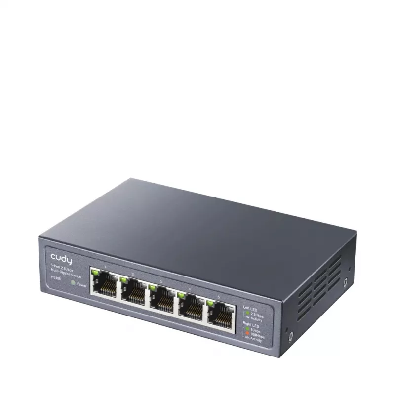 Mittehallatav võrgukommutaator Cudy HS105 — 5 porti, 100/1000/2500 Mbps