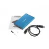 Väline HDD/SSD korpus NATEC Rhino GO 2.5 tolli — USB 3.0, SATA III, kuni 4 TB, 9.5 mm, alumiinium, sinine