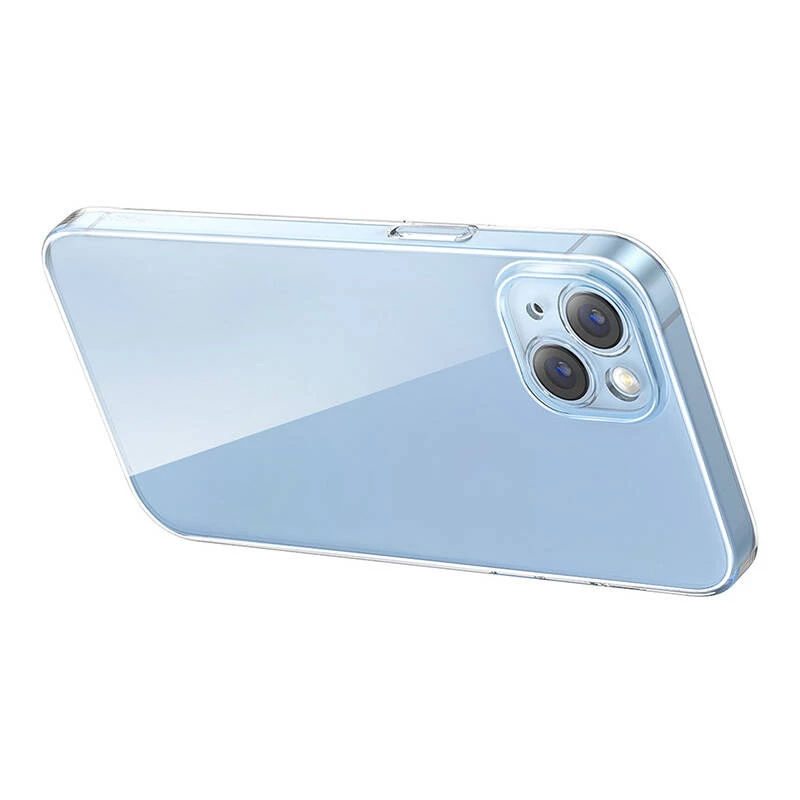 Baseus Crystal seeria kaitseümbris iPhone 14 Plusile karastatud klaasist tagaküljega