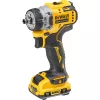 Püstolkäepidemega puur DeWALT DCD703L2T-QW — 12 V, 3,0 Ah x2, 1500 p/min, 10 mm kiirkinnituspadrun, 25,5 N·m, 0,9 kg