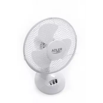 Adler | AD 7302 | Lauaventilaator | Valge | Läbimõõt 23 cm | Kiiruste arv 2 | Ostsillatsioon | 60 W | Ei