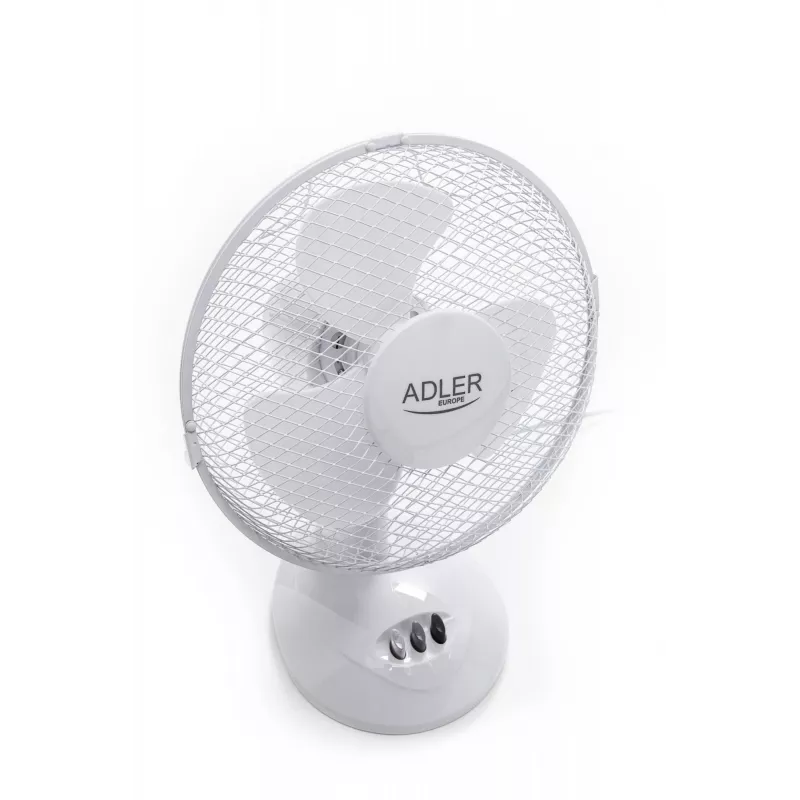 Adler | AD 7302 | Lauaventilaator | Valge | Läbimõõt 23 cm | Kiiruste arv 2 | Ostsillatsioon | 60 W | Ei