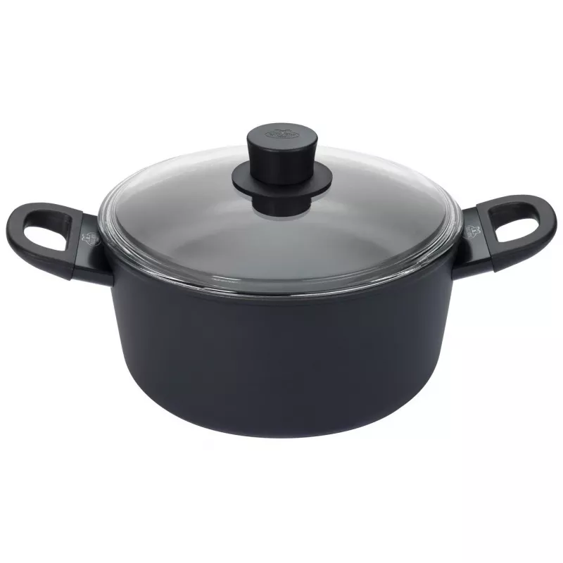 Kastrul BALLARINI 75002-921-0 Ümmargune Must Alumiinium 24 cm