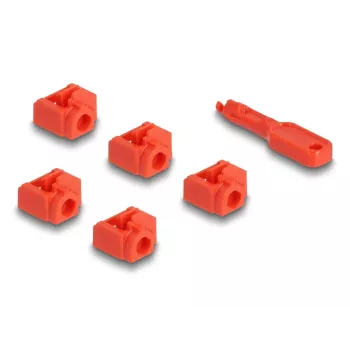 Pordiblokeerija DeLOCK 20928 RJ-45 punane plastik 11 tk