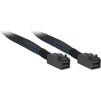 Inter-Tech - sisemine SAS-kaabel - SAS 12Gbit/s - 4x Mini SAS HD (SFF-8643) kuni 4x Mini SAS HD (SFF-8643) - 1,0m - Must/Sinine (88885006)