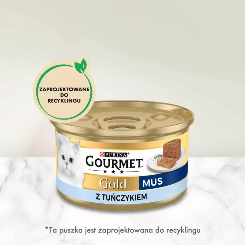Märg kassitoit Purina GOURMET Gold Adult tuunikala 85 g purk, valku 10,5%, rasva 7%, niiskust 77,5%