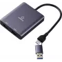 Renkforce RF-6418198 USB-C HDMI Adapter[1x USB-A - 2x] Hall 4K UHD 15 (RF-6418198)