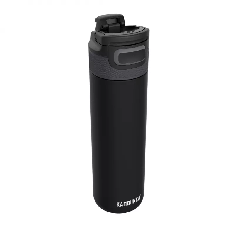 Isolatsiooniga joogipudel Kambukka ELTON 600 ml — must, kahekordse seinaga roostevaba teras, vaakumisoleeritud, lekkekindel