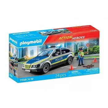 Playmobil politseiauto sireeni ja vilkuva tulega, mitmevärviline, plast, 3+