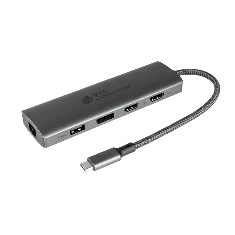 Alcasa HUB-C001A liidese jaotur USB Type-C 5000 Mbit/s antratsiit