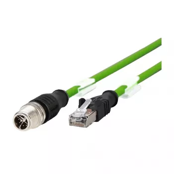 METZ CONNECT - võrgukaabel - 8 pin M12-X (M) kuni RJ-45 (M) - 2,0 m - varjestatud - CAT 6a - varjestatud, takerdumisvastane, keerutatud - roheline (142M2X15020)