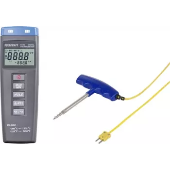 VOLTCRAFT K102 + TP 301 temperatuurimõõtevahend -200 kuni +1370 °C Andur tüüp K