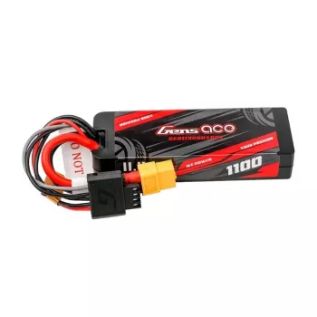 Lipo Gens ace G-Tech 1100mAh 11.1V 3S1P 60C GRP-76 Hardcase Aku XT60 pistikuga