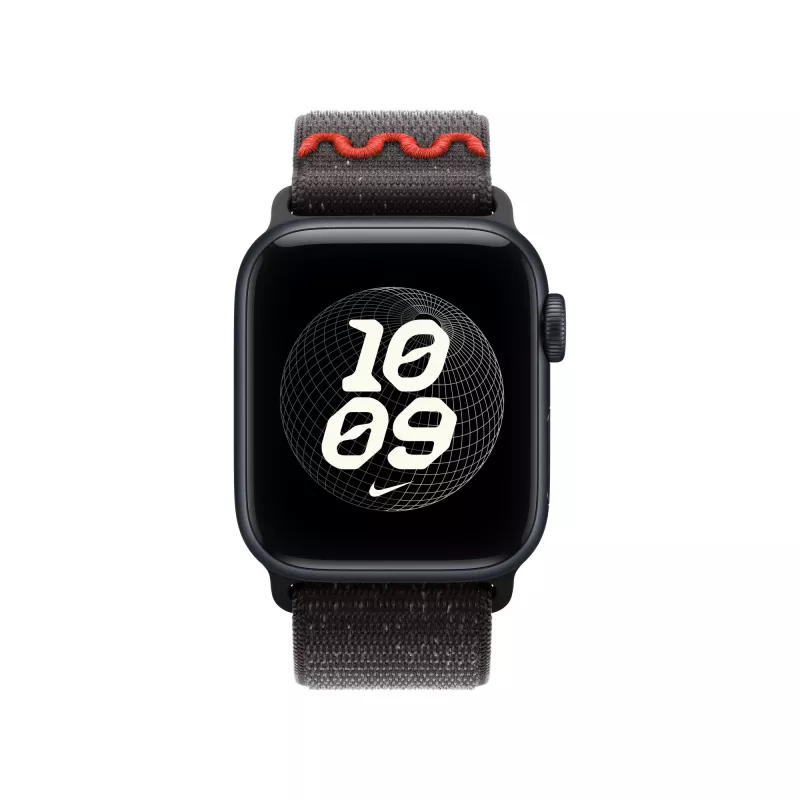 Apple Nike Sport Loop Band Must Nailon, Taaskasutatud polüester, Spandex