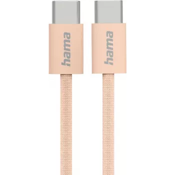 Hama Fabric USB-kaabel USB 2.0 1 m USB C Oranž