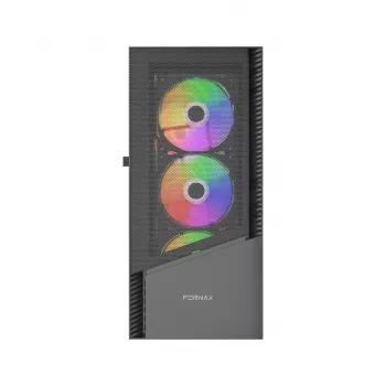 Arvutikorpus GEMBIRD Fornax 4300 Midi Tower ATX, karastatud klaas, 2×3,5-tollist pesa, 3×2,5-tollist pesa, ARGB-ventilaatorite tugi, USB 3.2 Gen1