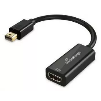 MediaRange MRCS236 Mini DisplayPort-HDMI muundur, 10 Gbps, 20 cm, must