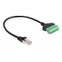DeLOCK RJ45 kaabel Cat.6 pistik klemmliistu adapterile 30 cm Must Roheline