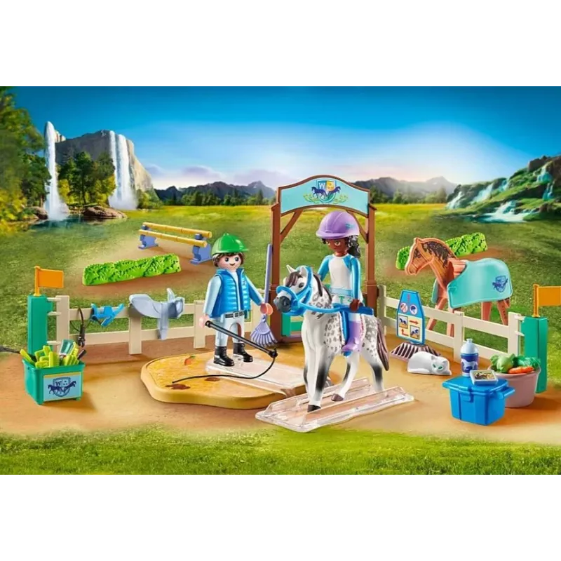 Figuurikomplekt Hobused 71637 Kaasaegne ratsakool