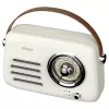 Kaasaskantav raadio SAVIO RS-02 — analoog-FM-tuuner, Bluetooth 5.3, USB-toide, 3 W, valge