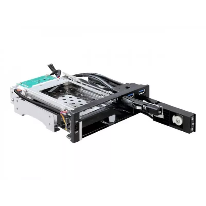 DeLOCK 5,25 mobiilne raam 1 x 2,5 + 1 x 3,5 SATA HDD + 2 x USB3.0 pordi jaoks - mobiilne mäluraam - 6,4 cm, 8,9 cm (2.5, 8,90cm (3.5)) (47209)