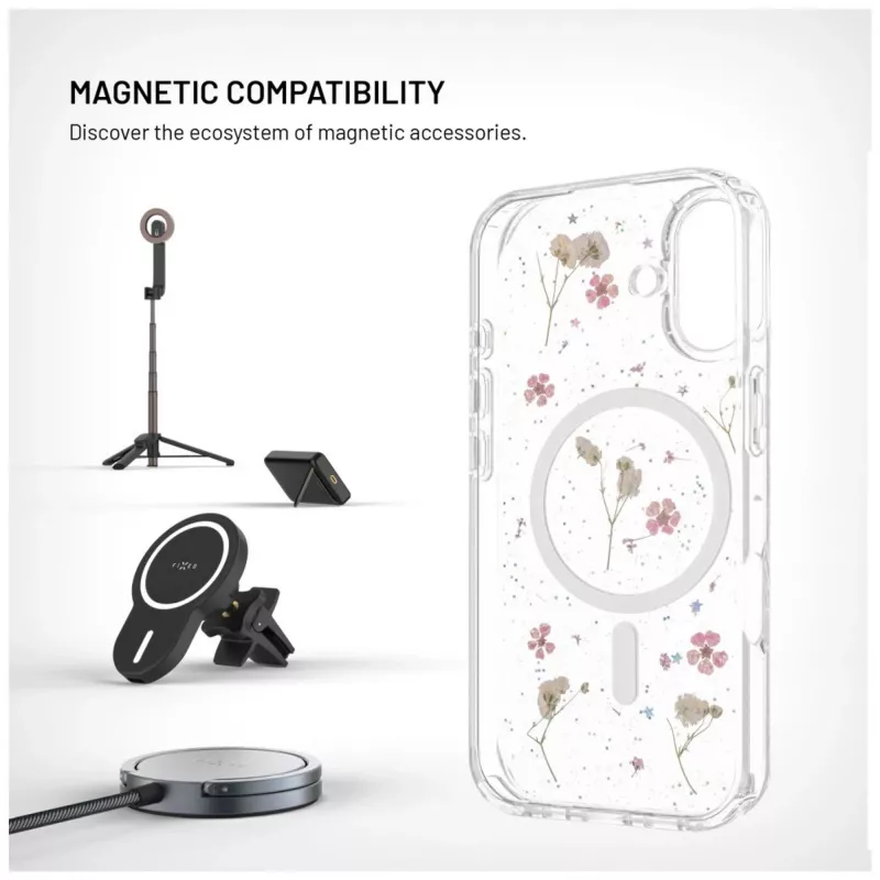 Fikseeritud MagBloom | Tagakaas | Apple | iPhone 17 | TPU | Blush Plum