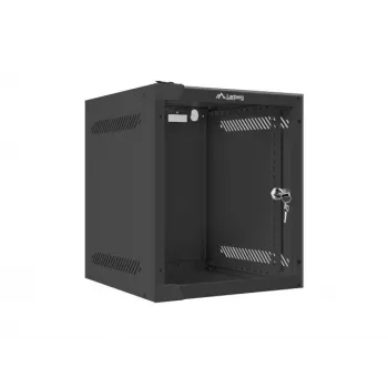 Seinale paigaldatav rack LANBERG WF10-2306-10B — 6U, 280×310×336 mm, sügavus 238 mm, must, kandevõime 20 kg