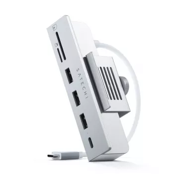 Sülearvuti dokk / pordireplikaator Satechi ST-UCICHS USB 3.2 Gen 1 USB-C, USB-A pordid, SD/MicroSD, hõbedane