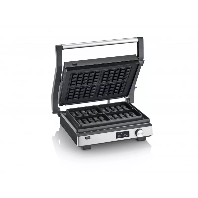 Kontaktgrill Severin KG 2380 must hõbedane 2000W roostevaba teras