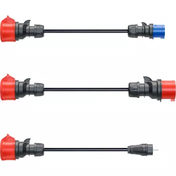 go-e adapterikomplekt Gemini flex 11 kW, 3-osaline komplekt (must, 30 cm)