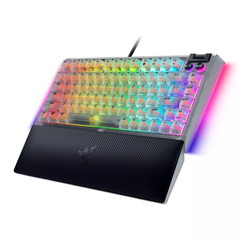 Razer Hot-swappable Mechanical Gaming Keyboard | BlackWidow V4 75% | Gaming Keyboard | Wired | US | Phantom White Edition | USB Type-C | Razer Mechani
