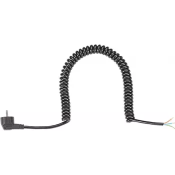Bachmann spiraalkaabel H05VV-F 3G 1,5mm² pikkus 1,0m must AEH/CEE7/7 - Kaabel