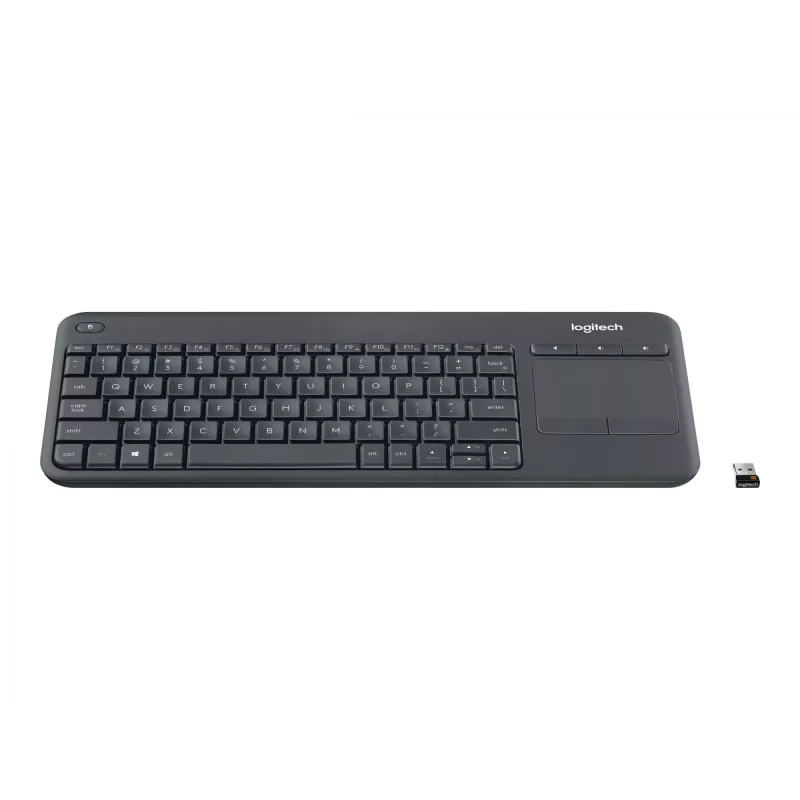 Logitech Wireless Touch Keyboard K400 Plus - klaviatuur - juhtmevaba - 2,4 GHz - tšehhi - must