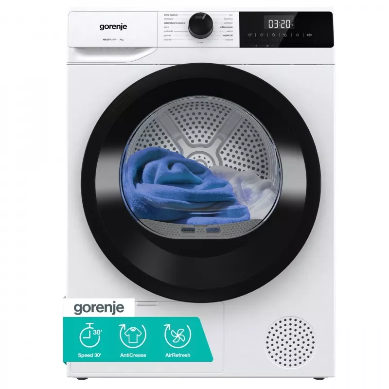 Gorenje G200 D2HNE7D/PL eestlaetav pesukuivatusrest 7 kg valge