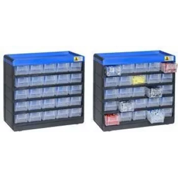 VarioPlus Pro 29/50 hoiustamissüsteem allit 464620 modulaarne väikeosade korraldaja, 29/50 sahtliga, B x H x T 300 x 285 mm