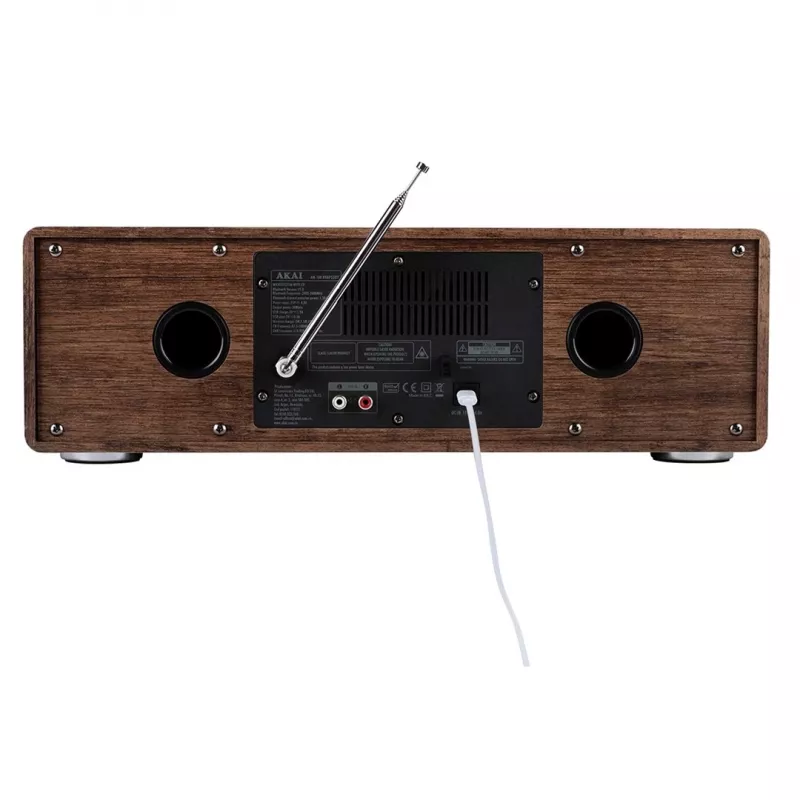 Mikro hi-fi süsteem AKAI AM-100 RHAPSODY — kompaktne audio minisüsteem integreeritud võimendi ja CD/USB taasesitusega