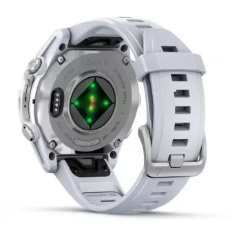 Garmin Fenix 8 3,3 cm (1,3) AMOLED 43 mm Digitaalne 416 x 416 pikslit Puuteekraan Hõbe Wi-Fi GPS (satelliit)