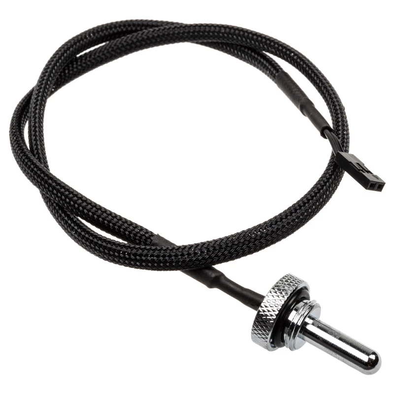 Alphacool Eiszapfen temperatuurianduri pistik G1/4 - temperatuuriandur vedelikjahutussüsteemile - kroom - 50 cm