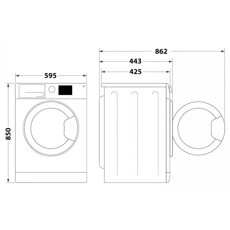 Pesumasin INDESIT MTWSC61294WPL 9 kg, energiaklass C