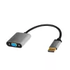 LogiLink CDA0109 kaablisoo muundur DisplayPort->VGA 0,15 m hall/must