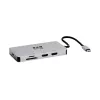 Eaton Tripp Lite USB-C dokk, kahe ekraaniga - 4K 60 Hz HDMI, USB 3.2 Gen 1, USB-A jaotur, GbE, mälukaart, 100W PD laadimine, hall - dokkimisjaam - USB-C - 2 x HDMI - 1GbE (U442-DOCK)
