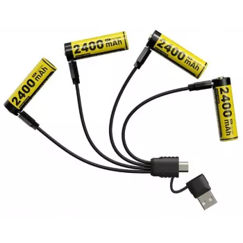 Taaslaetav Li-Ion AA 1,5 V akupakett Nitecore NH2400 2400 mAh — 4 tk pakend