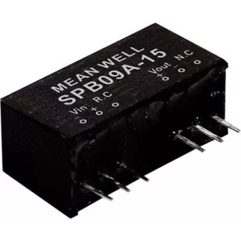 Toiteadapter/inverter mean well SPB09A-15, 9 W, 15 V, 0,6 A, RoHS