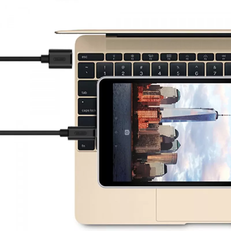 UNITEK Y-C474BK USB-kaabel USB 3.2 Gen 1 (3.1 Gen 1) 1 m USB A USB C Must