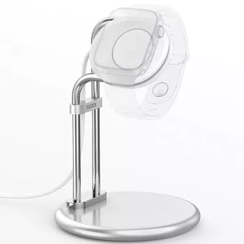 Aluminum alloy induction stand SAW-300 hõbedane Apple Watchile