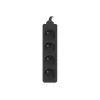 Lanberg, pikendusjuhe, PS0-04E-0150-BK toiteplokk 4 AC-pistikupesaga siseruumidesse, must (4x, CEE 7/5, 1,50 m)