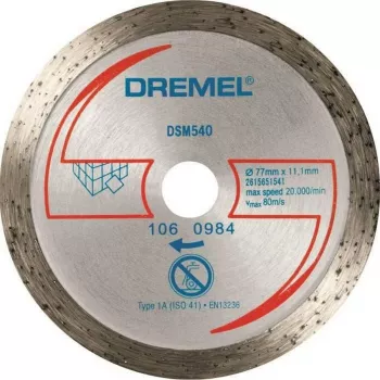 Lõikeketas Dremel DSM540 77 mm, teemant, kõvade materjalide kuivlõikamiseks