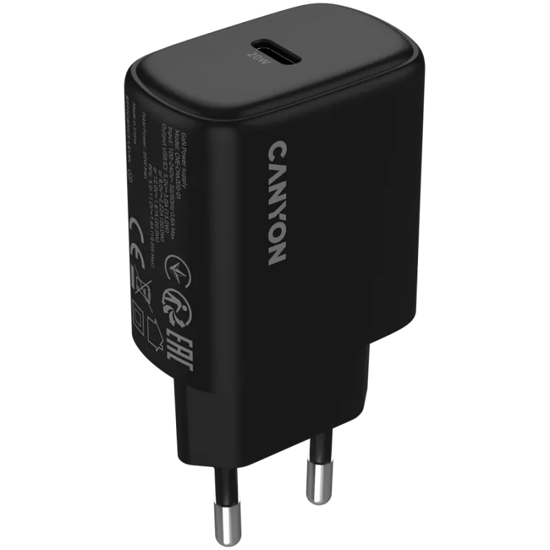 CANYON laadija OnCharge 200 20W 1xPD EU must