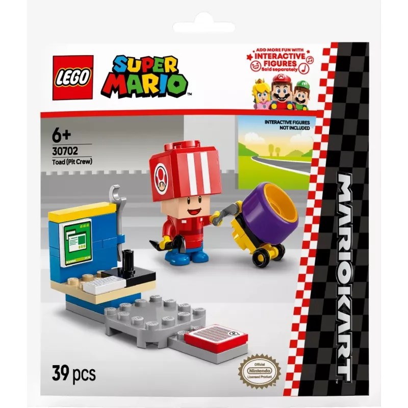 Ehitusmänguasi LEGO Mario Kart Toad Pit Crew polybag 30702 väike komplekt minifiguur tarvik